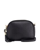 Monte Sparagio zwarte leren tas - 23x7x17 cm