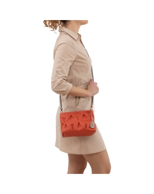 Neiva orange Ledertasche - 20x9,5x14 cm