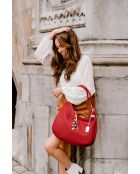 Alba rote Multiledertasche - 38x10x34 cm