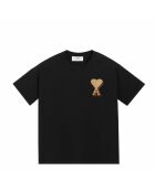 Schwarzes T-Shirt mit Aufnäher „Heart Friend“