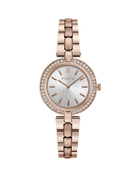 Léa analoog dameshorloge in roze roestvrij staal