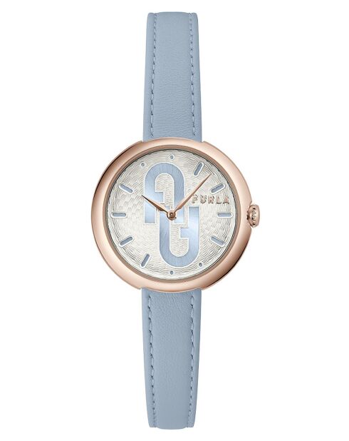 Elena analoog dameshorloge in blauw roestvrij staal