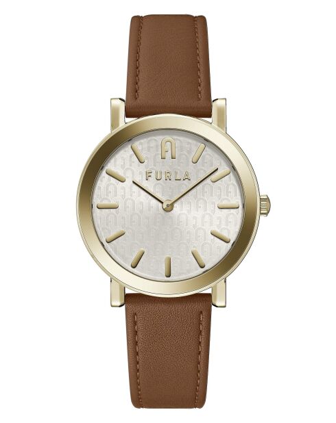 Manon analoog dameshorloge in bruin roestvrij staal