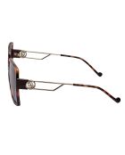 LJ763SR Havana oversized vierkante zonnebril