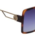 LJ763SR Havana oversized vierkante zonnebril