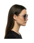 LJ763SR Havana oversized vierkante zonnebril