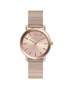 Analoog dameshorloge Mila in roze roestvrij staal