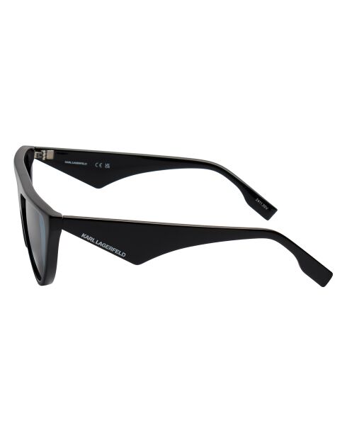 KL6185S zonnebril van zwart acetaat met kattenoog