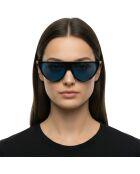 KL6185S zonnebril van zwart acetaat met kattenoog