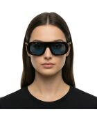 KL6188S dark havana bold rechthoekige zonnebril