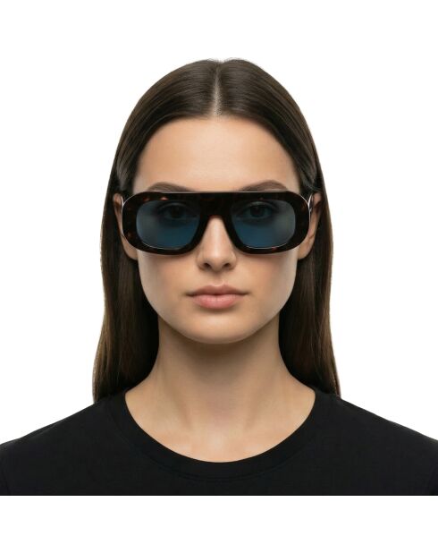 KL6188S dark havana bold rechthoekige zonnebril