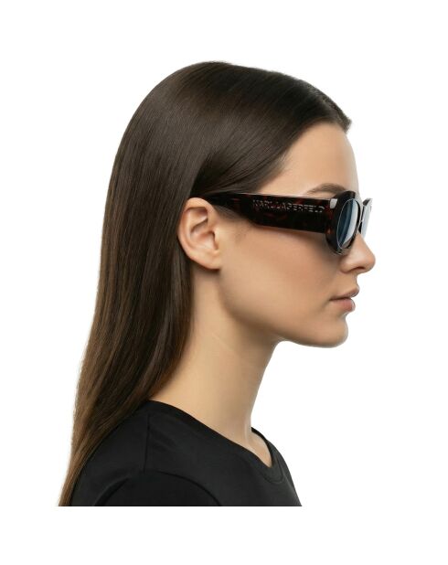 KL6188S dark havana bold rechthoekige zonnebril