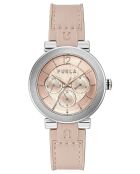 Adèle analoog dameshorloge in roze roestvrij staal