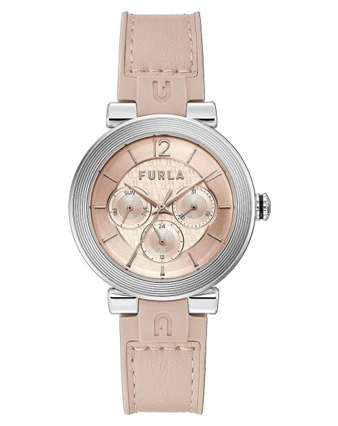 Adèle analoog dameshorloge in roze roestvrij staal