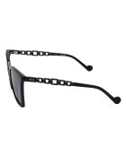 LJ773S schwarze rechteckige Sonnenbrille