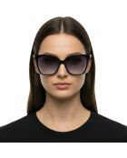 LJ773S schwarze rechteckige Sonnenbrille