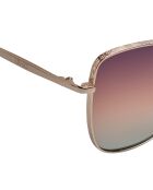 LJ141S goudoranje vierkante metalen zonnebril