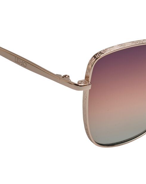 LJ141S goudoranje vierkante metalen zonnebril