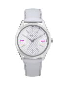 Marie analoog dameshorloge in wit roestvrij staal