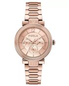 Analoog dameshorloge van Séréna in roze roestvrij staal