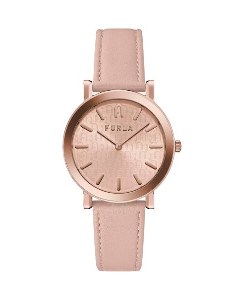 Lina analoog dameshorloge in roze roestvrij staal