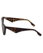 KL6185S Havana zonnebril van acetaat met kattenoog