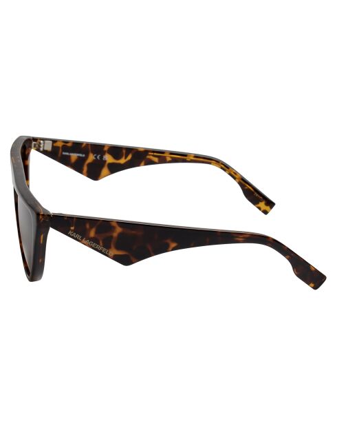 KL6185S Havana zonnebril van acetaat met kattenoog