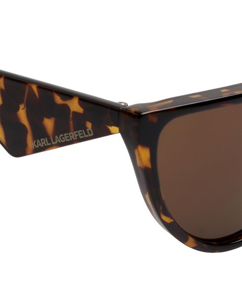 KL6185S Havana zonnebril van acetaat met kattenoog