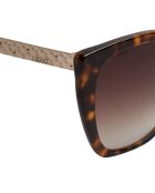 LJ752S dark havana oversized zonnebril van acetaat met kattenoog