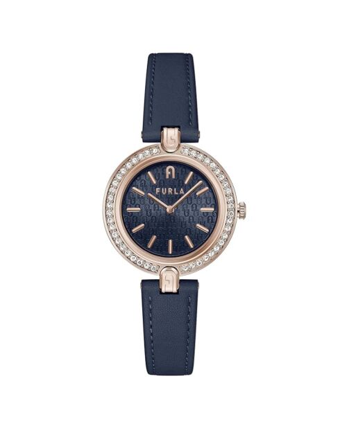 Chloé analoog dameshorloge in blauw roestvrij staal