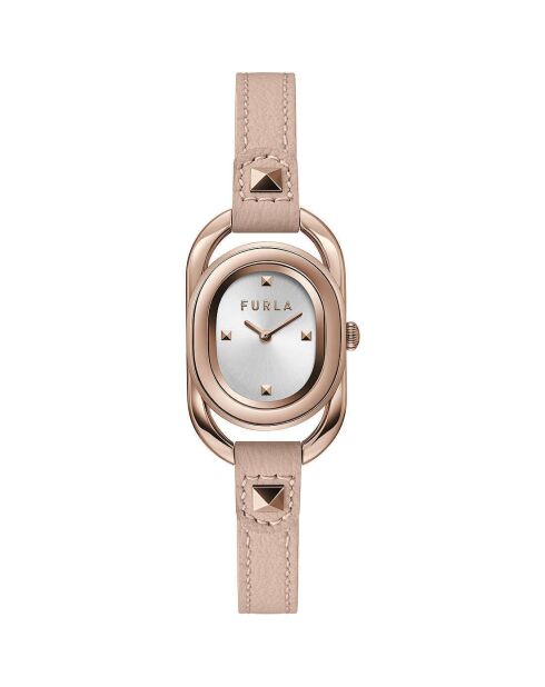 Yasmine analoog dameshorloge in roze roestvrij staal