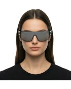 KL6129S moderne rechteckige Sonnenbrille in mattem Dunkelgrau