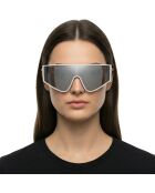 KL6209S zonnebril met masker van wit acetaat