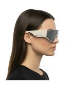 KL6209S zonnebril met masker van wit acetaat