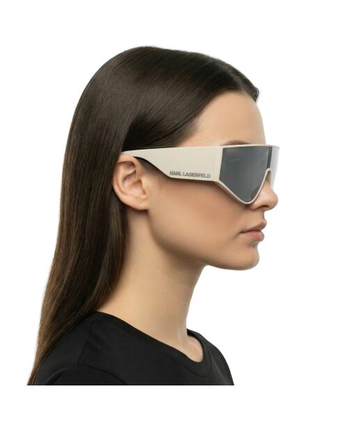 KL6209S zonnebril met masker van wit acetaat