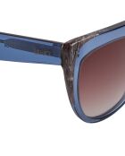 Lunettes de soleil œil de chat en acétate LJ783S cristal bleu foncé