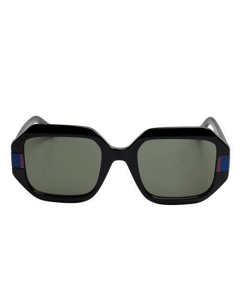 KL6124S Weite rechteckige Sonnenbrille in Schwarz-Blau-Lila