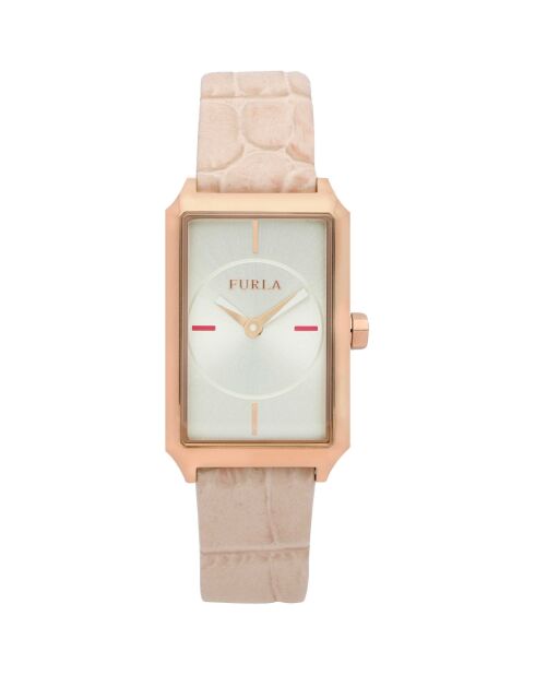 Analoge dameshorloge in roze roestvrij staal