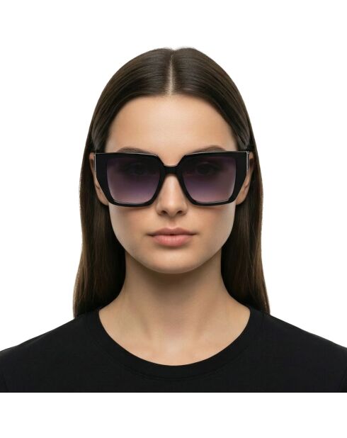 KL6098S schwarze rechteckige Acetat-Sonnenbrille