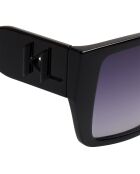 KL6098S schwarze rechteckige Acetat-Sonnenbrille