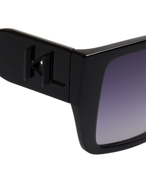 KL6098S schwarze rechteckige Acetat-Sonnenbrille