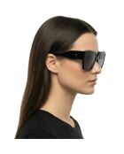 KL6098S schwarze rechteckige Acetat-Sonnenbrille
