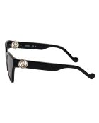 Lunettes de soleil rectangulaires en acétate LJ763SR noires