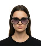 Lunettes de soleil rectangulaires en acétate LJ763SR noires