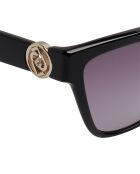 Lunettes de soleil rectangulaires en acétate LJ763SR noires
