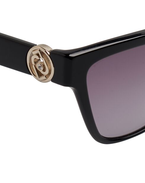 Lunettes de soleil rectangulaires en acétate LJ763SR noires