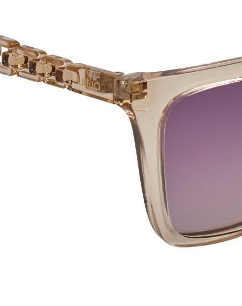 Lunettes de soleil rectangulaires en acétate LJ780S sable cristallin