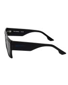 KLJ6148S brede rechthoekige zonnebril van zwart acetaat