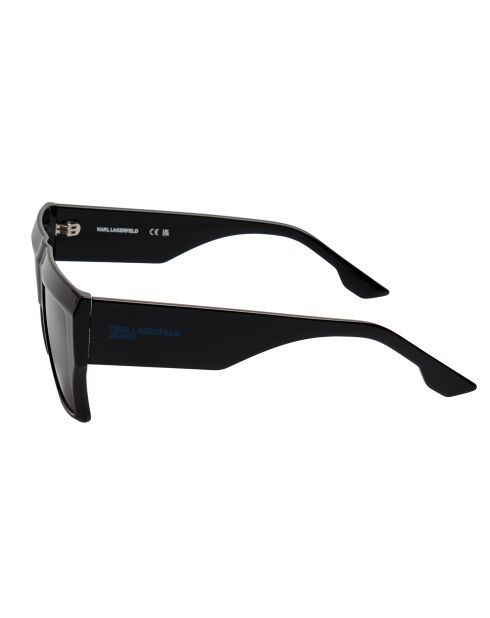 KLJ6148S brede rechthoekige zonnebril van zwart acetaat