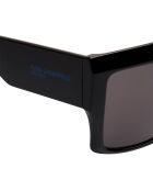 KLJ6148S brede rechthoekige zonnebril van zwart acetaat